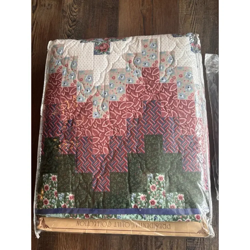 New Vintage Retro 90's Cannon Patchwork Quilt Sham Twin Grannycore Comforter